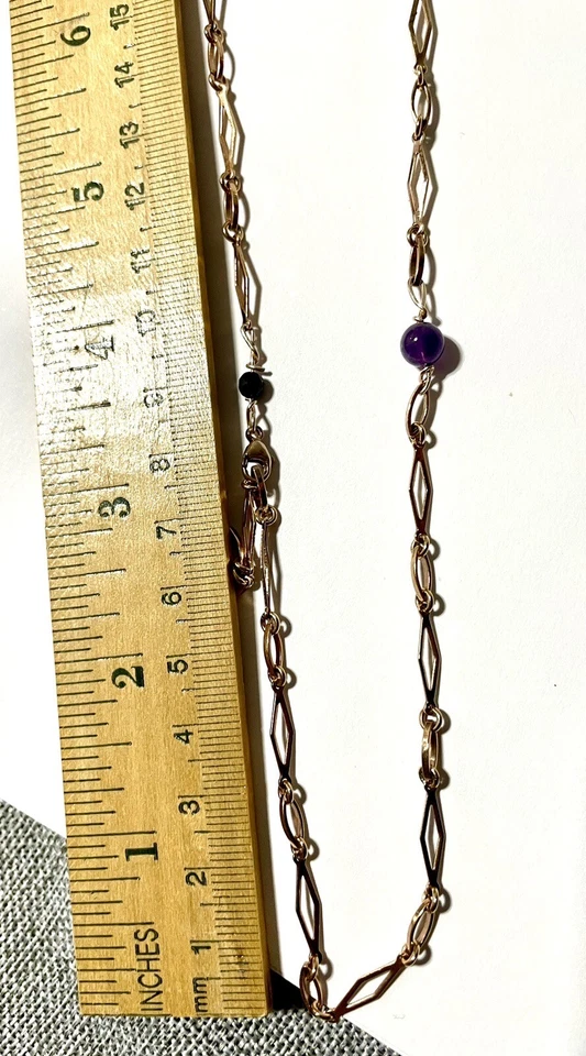 Collar de turmalina 7-8 mm grado AA. Cadena de relleno oro rosa ver foto para más detalles. Foto 4 de 4