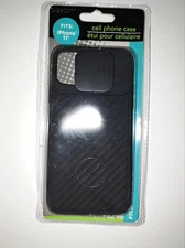 e-circuit iphone 11 Cell Phone Case Black Ridged with Camera Slide Cover "NEW"