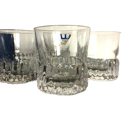 4er SET Glas Gläser Saftglas Wasserglas KOSTA Sweden Whiskygläser 7,2 cm
