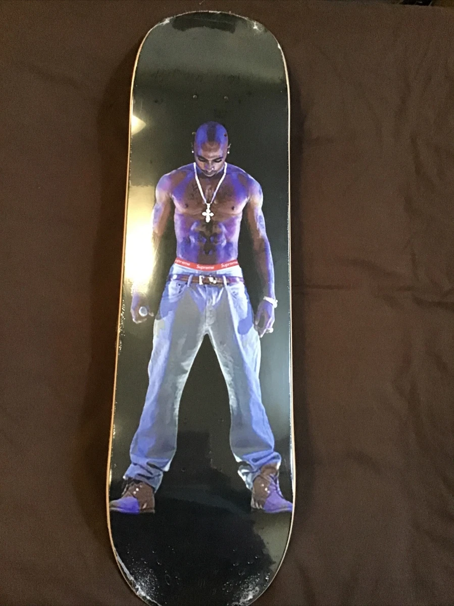 Supreme Skateboard Deck 8.25 2Pac Hologram Death Row Records West Coast