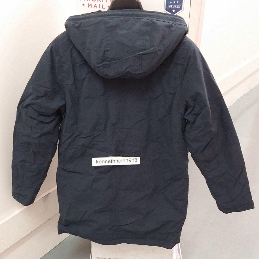 ABERCROMBIE & FITCH SHERPA COTTON PARKA JACKET COAT NAVY ABERCROMBIE & FITCH SHERPA COTTON PARKA JACKET COAT NAVY