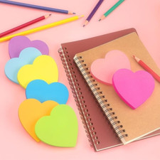 5 Pack-Heart Shape Sticky Notes