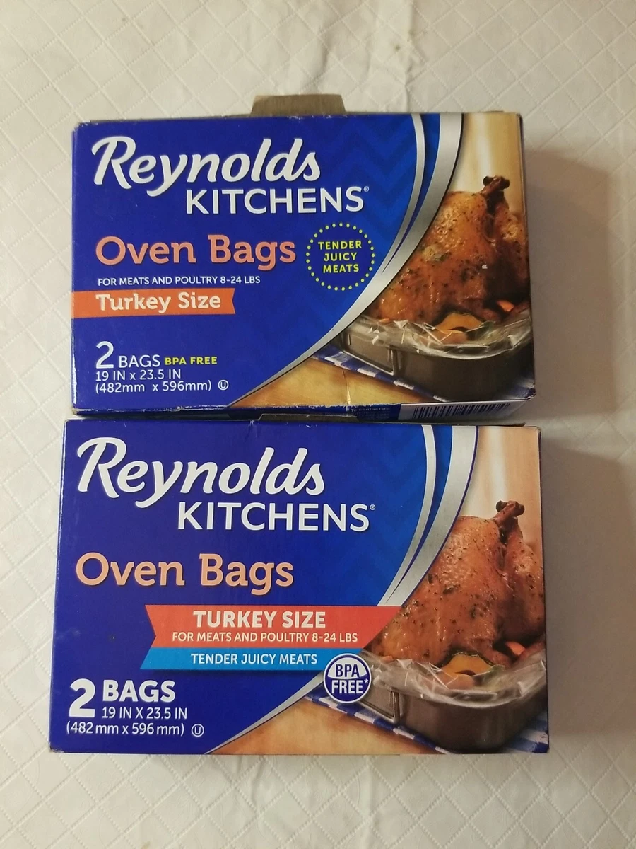 Reynolds Oven Bags Turkey Size 8 - 24 lbs 23.5 x 19 - 4 Count