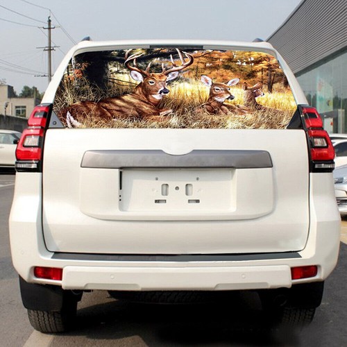 Stag Deer Family Rear Window Graphic Decal SUV jeep - Foto 5 di 5