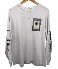 VTG 90s Local Motion Hawaii Art Multicolor Surf Longsleeve Shirt Sz XL Thrashed