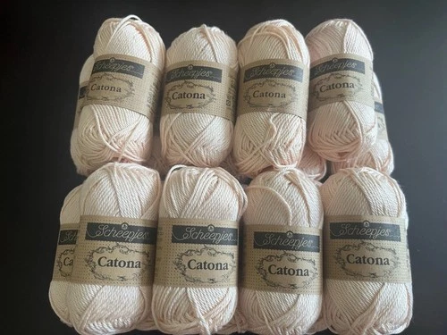 18 Skeins scheepjes Catona Peach Cotton Yarn 18 Skeins 25 Gram - product listing photo