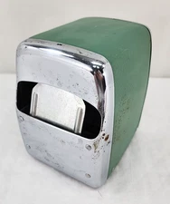 Vintage Crown Zellerbach Green Diner Metal Napkin Dispenser Two Sided