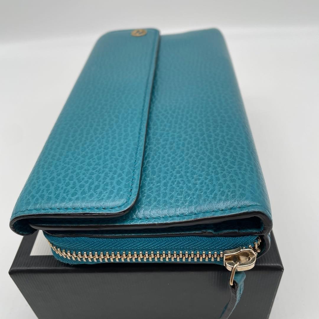 GUCCI Long Wallet Interlocking Double Hook Leathe… - image 4