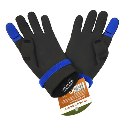 Glacier Glove Pro Angler Neoprene Fishing Gloves Slit Finger Waterproof XL Black