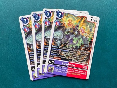 Loudmon EX11-050 Playset Dawn of Liberator Digimon Card Game x4