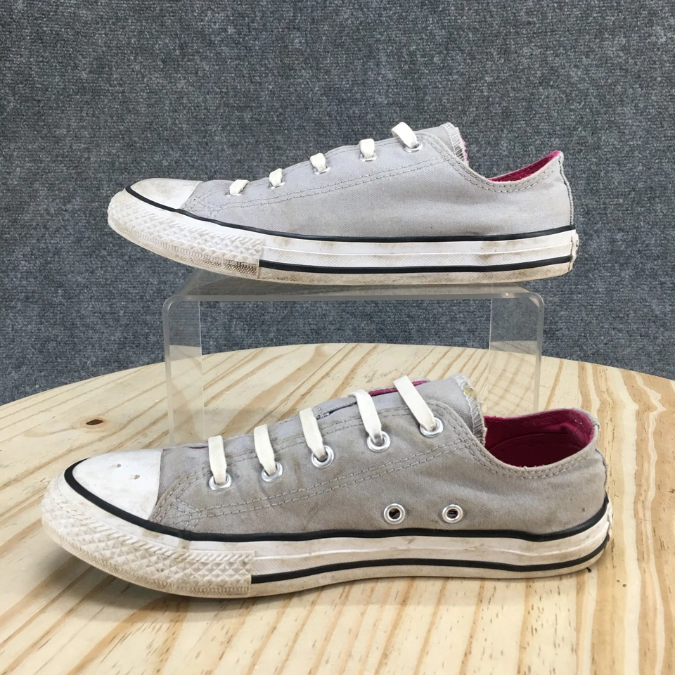Zapatos Converse Junior 4 Chuck Taylor All Star Doble Lengua Gris Parte Superior Baja 662626F Foto 2 de 4