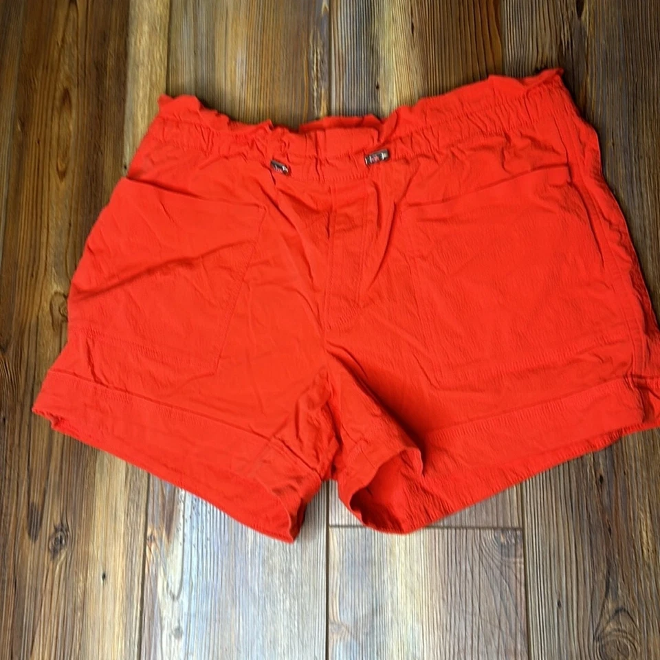 Athleta Trekkie бумажный мешок короткий легкий эластичный пояс женщин размер 4 красный - Изображение 3 из 4