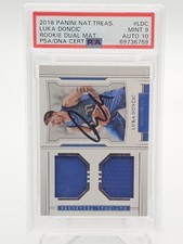 LUKA DONCIC 2018-19 NATIONAL TREASURES RPA ROOKIE DUAL JERSEY /99 PSA 9 Q7075