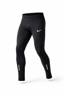 Nike Dri Fit Herren Lauf-/Fitness-Tights Größe Large dunkeloliv reflektierend