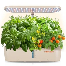 Hydroponics Growing System Kit 12 Pods, Indoor herb Garden with 20W LED Grow ...