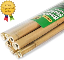 10Pcs 1" D Thicker Heavy Duty Bamboo Stakes       8FT Plant Stakes
