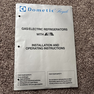 #ad Dometic Royale Gas Electric Refrigerator Installation amp; Operating Instructions $25.00