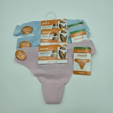 Warners Cloud 9 Thong Panties Womens Large Smooth Moisture Wicking 3-Pair