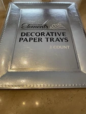 2 count Decorative Paper Trays - Sealed/unused/no returns. More details in desc.