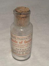c1892 Carbonate of Guaiacol Schering & Glatz 55 Malden Lane New York NY Bottle
