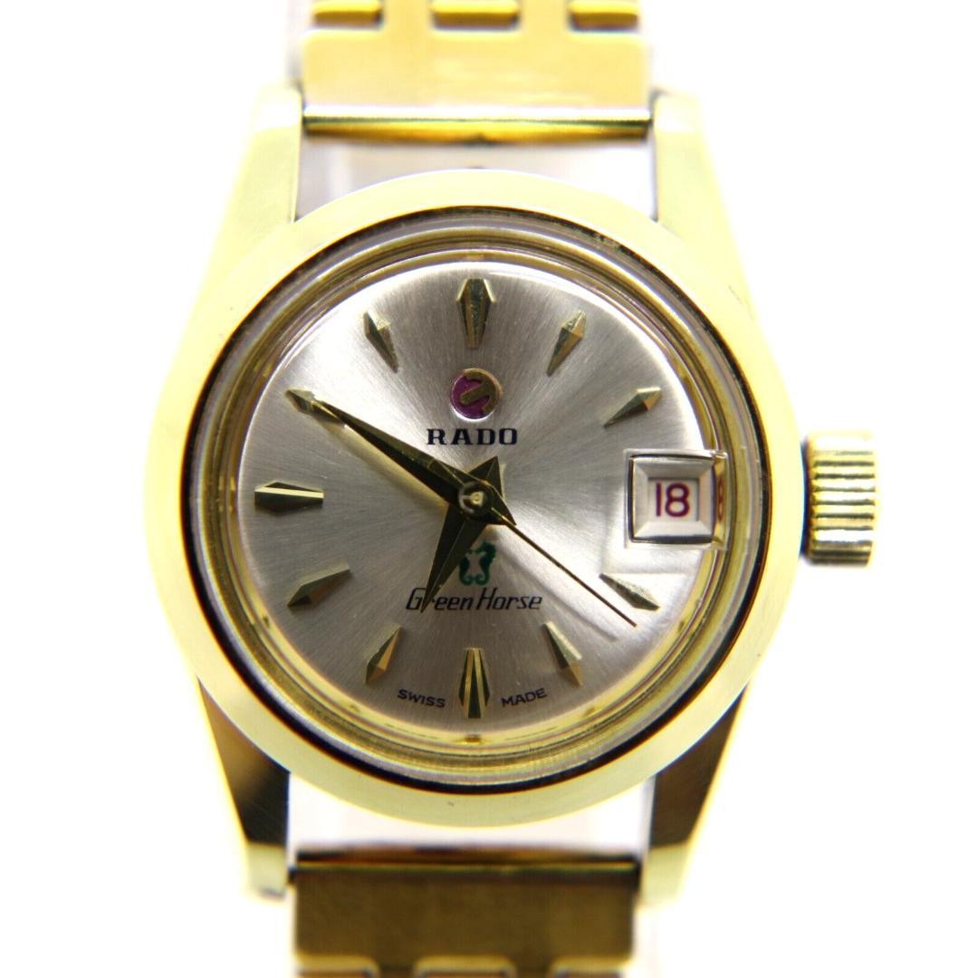 Rado Greenhorse Watch Automatic Ladies Gold 23mm Vintage Date