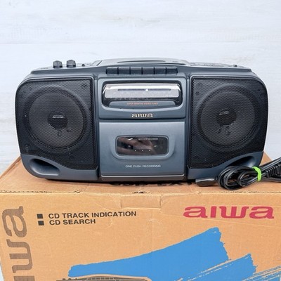 AIWA CSD-EX120 AM/FM Stereo Boombox Cassette CD Retro Vintage 1995