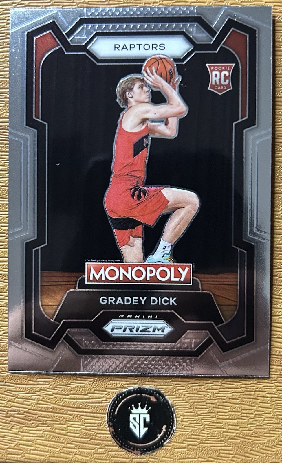 Gradey Dick 2023-24 Panini Prizm Monopoly Base Rookie #84 Toronto Raptors