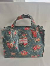 Cath Kidston London Teal Floral Spray Oilcloth Tote Handbag -  Shopper Tote