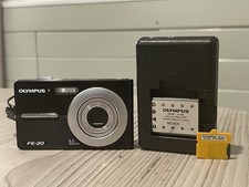 Olympus FE-20 8.0MP Compact Digital Camera W/battery Charger And XD Card Adapter