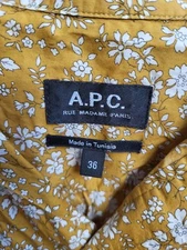 Gorgeous floral summer shirt from APC - French Designer Brand - size 10 - Yellow