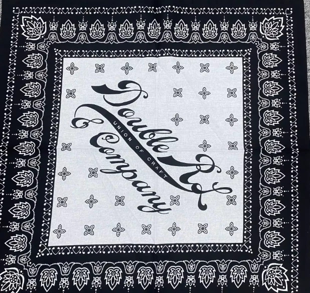 Bandana Double RL RRL Vtg Print Indigo Cotton Cowboy Western Hanky
