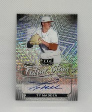 2021 Leaf Metal Draft Future Stars Silver Mojo Ty Madden #FS-TM1 Auto