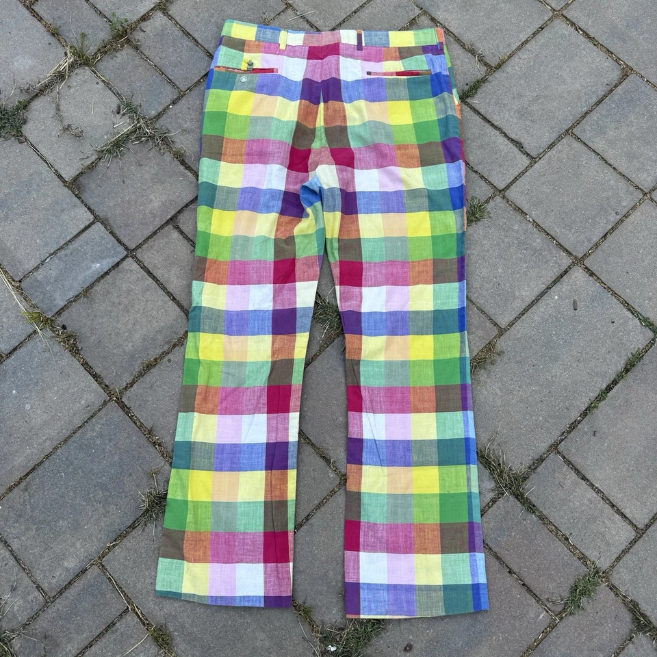 Vintage 70s Checkered Plaid Golf Pants Palm Beach 36 x 32 - READ - Image 2 of 4