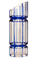 OTTO PRUTSCHER WIENER WERKSTÄTTE GLASVASE MEYR´S NEFFE 1910 ARTDECO KOBALTBLAU