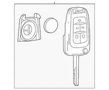 Genuine GM Uncoded Folding Door Lock and Ignition Key 13531358