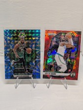 2024-25 Panini Prizm Jaylen Brown Prizms Red Ice + Reactive Blue Mosaic Prizm