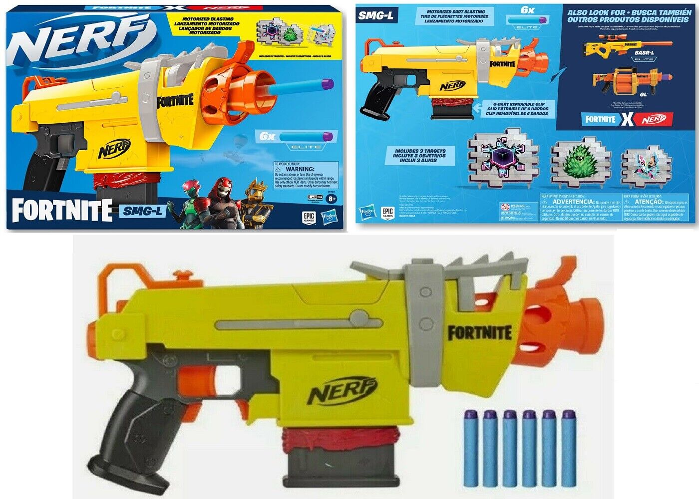 Nerf Fortnite Compact SMG, Blaster à fléchettes motorisé, revêtement Ultra  Red, chargeur interne 8 fléchettes, inclut 8 fléchettes - Cdiscount Jeux -  Jouets