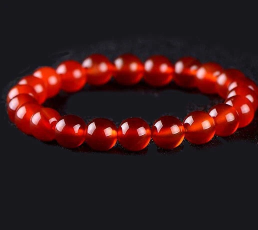 Pulsera de ónix rojo 100 % natural cuentas redondas de 8 mm lote al por mayor... - Imagen 3 de 4