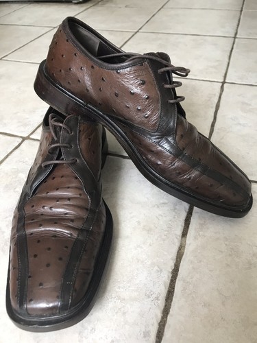 Vero Cuoio Brown Leather Men’s Oxford Size US 12 Made In Italy - Picture 2 of 12