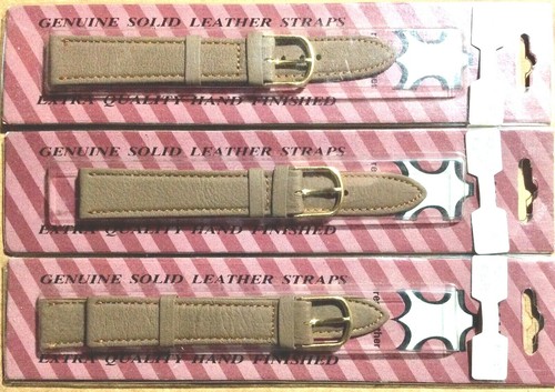 NEW OLD STOCK: 16mm BROWN GENUINE LEATHER WATCH BAND in original box - Picture 2 of 4