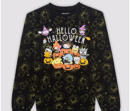 Hello Kitty & Friends by Sanrio Size L Black Halloween Sweatshirt