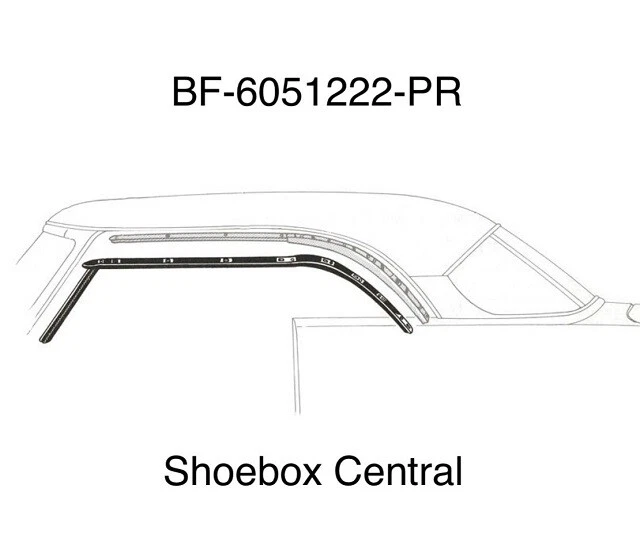 Vedações de trilho de teto rígido 1952 1953 1954 Ford Victoria - Imagem 4 de 4