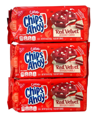 CHIPS AHOY! Chewy Red Velvet Cookies, 9.6 oz (3 Pack)