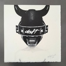 STUART SEMPLE Original Artwork not print SIGNED 2013 Daily Doodle Daft  Punk