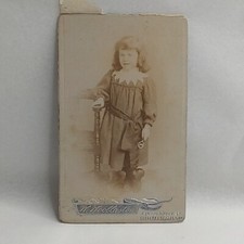 Victorian Photo CDV Boy Lace Collar Uniform Toy Glasses ? Woollaston Birmingham 