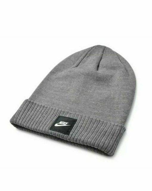 Nike Adult Unisex Futura Knit Hat Beanie Carbon Heather Black OSFA 803732-091 | eBay