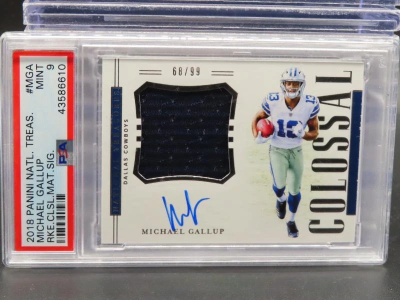 Michael Gallup Panini National Treasures Rookie Colossal Material Signatures #RCSMGA Base