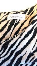 Calvin Klein Zebra Print Collar Sheath Dress Vintage Size 8 Elegant