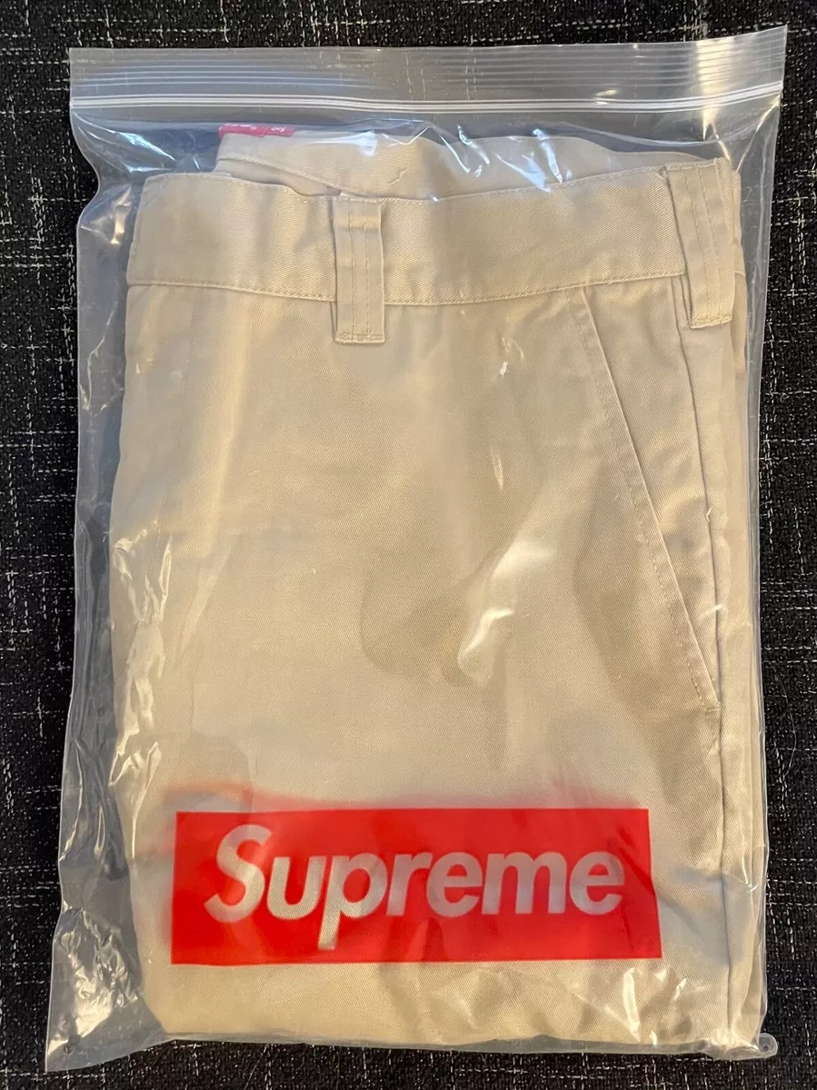 supreme work pants 36 khaki