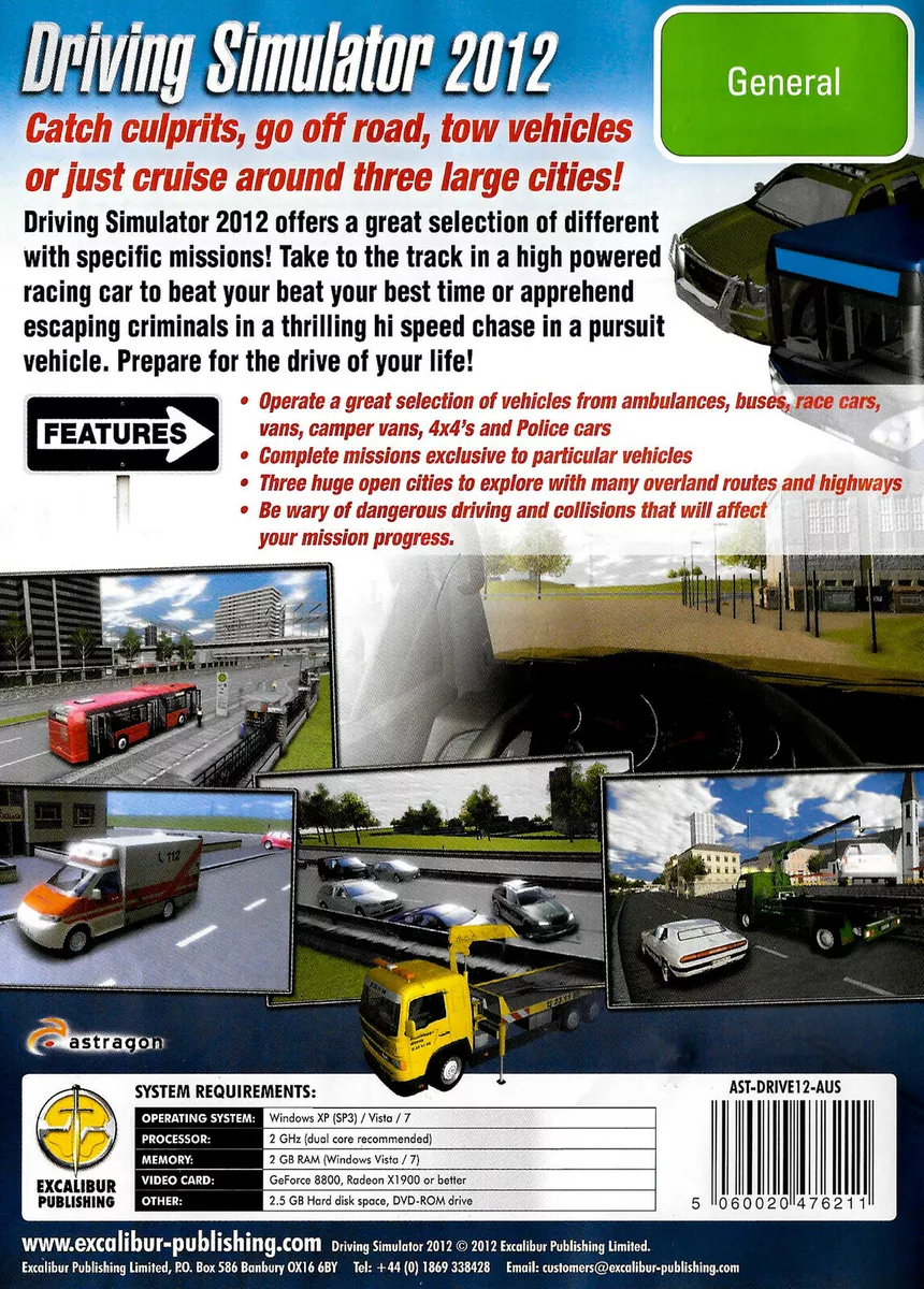 DRIVING SIMULATOR 2012 PC Game VGC Free Tracked Postage $14.99 - PicClick AU